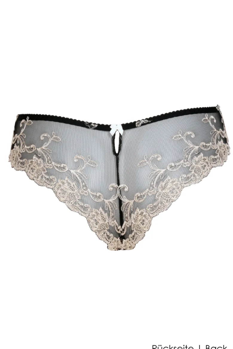 Ambra Lingerie - Platinum Brasilian Slip - Schwarz Seta