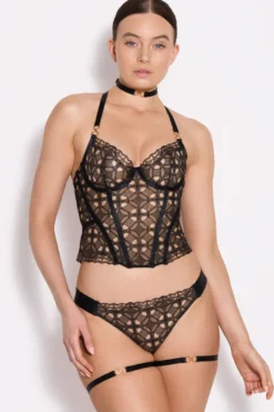 Bordelle Lingerie - Circe Strap Garters Set - Schwarz