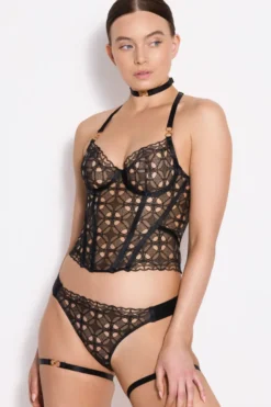 Bordelle Lingerie - Circe Strap Garters Set - Schwarz