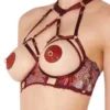 Bordelle Lingerie - O Ring Enamel Nipplets - Rot
