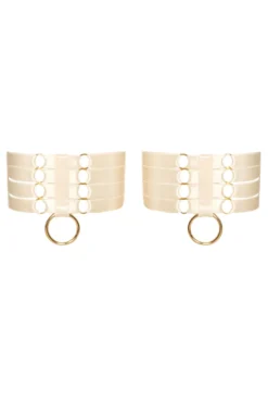 Bordelle Lingerie - Webbed Garters Strumpfband Set - Cream