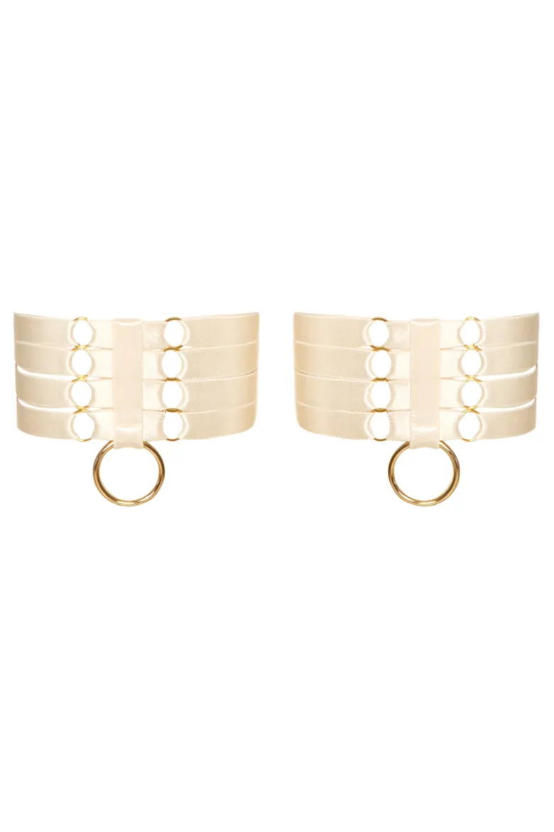 Bordelle Lingerie - Webbed Garters Strumpfband Set - Cream
