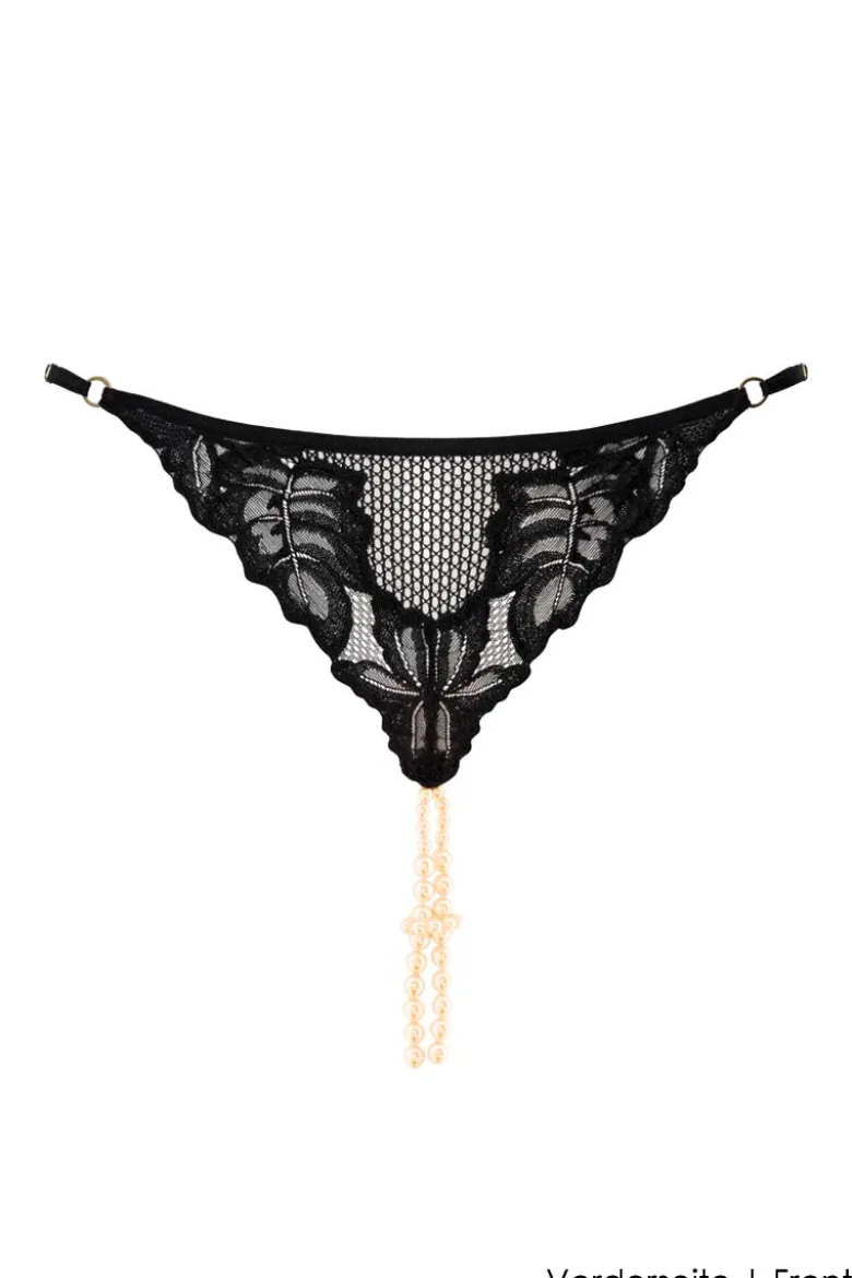 Bracli - London G-String / Perlenstring - Schwarz