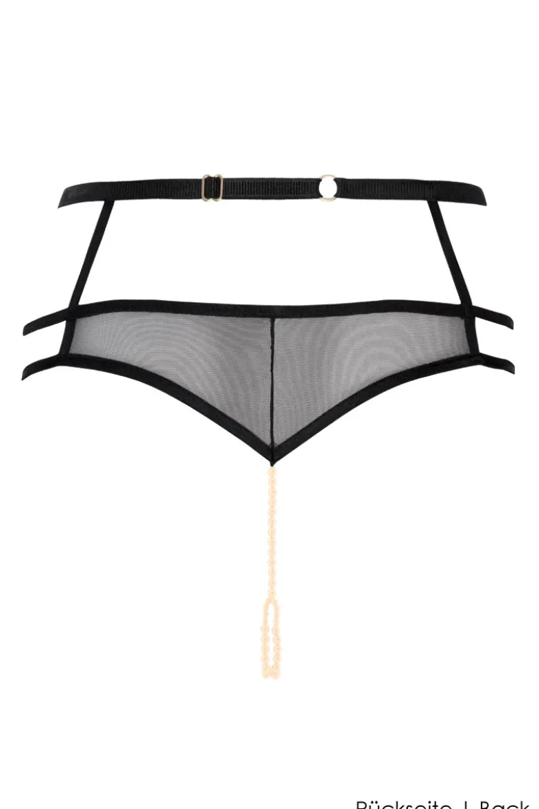 Bracli - London Panty / Perlenstring - Schwarz