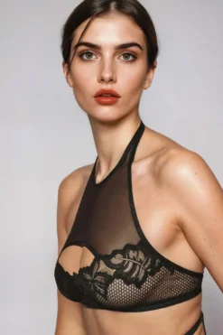 Bracli - London Top / Spitzen BH - Schwarz
