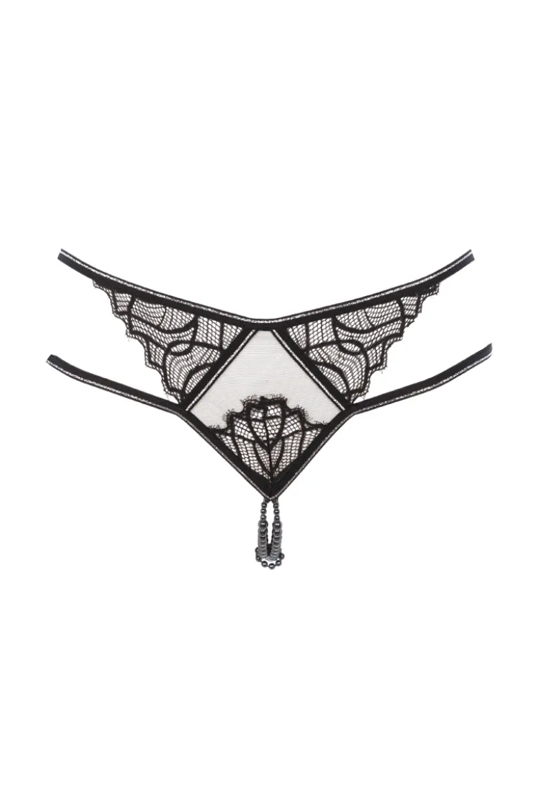 Bracli - Manhattan Panty Perlenstring - Schwarz