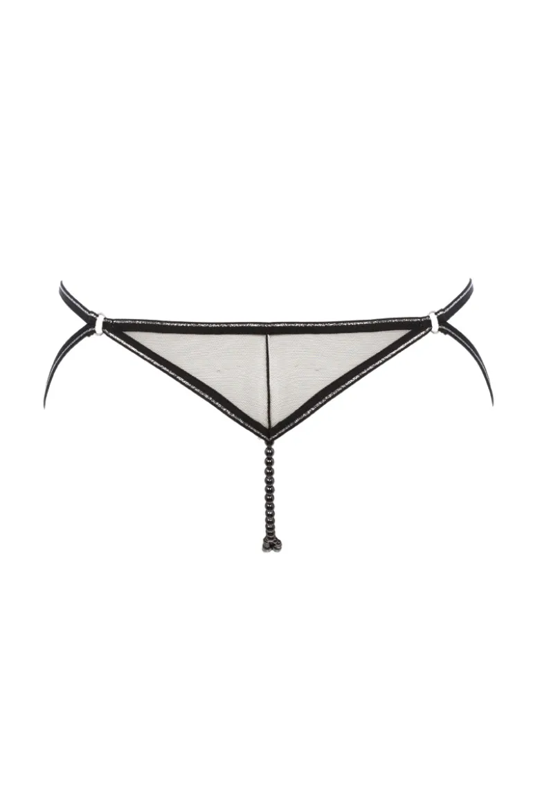 Bracli - Manhattan Panty Perlenstring - Schwarz