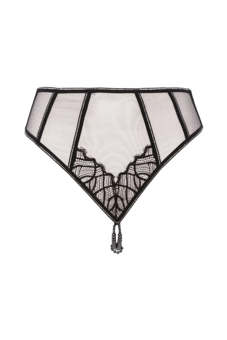 Bracli - Manhattan Taillenslip / Perlenstring - Schwarz