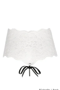 Bracli - Paris Dark Panty Perlenstring - Weiss Schwarz