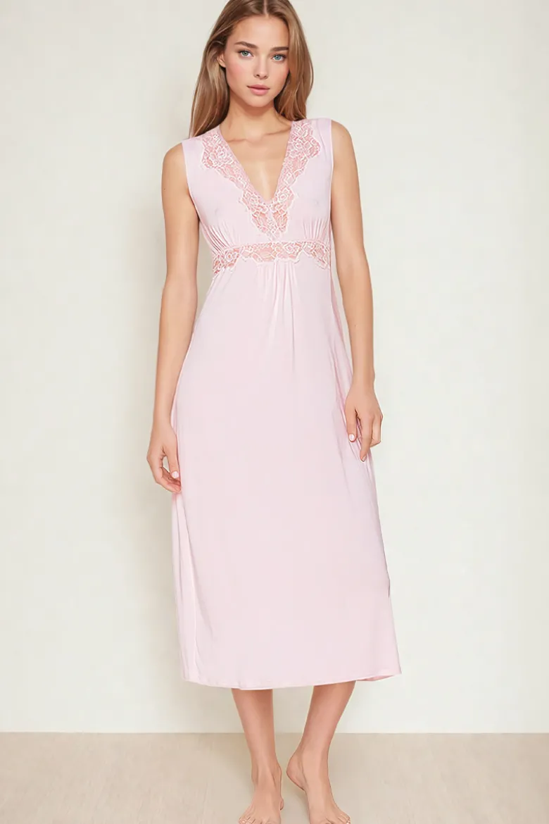 Coemi - Aurora Nachthemd lang - Rosa