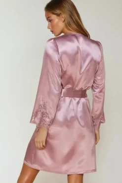Coemi - Eline Satin Kimono - Dusty Pink