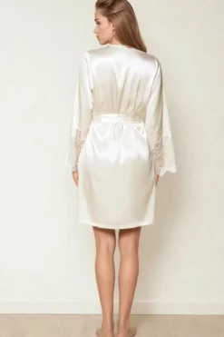 Coemi - Federica Satin Kimono - Champagner