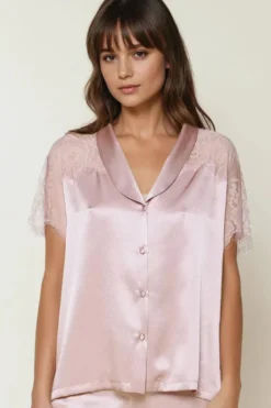 Coemi - Federica Satin Pyjama - Puder
