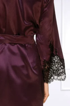 Coemi - Jemma Satin Kimono - Damson/Schwarz