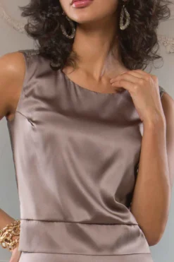 Cotton Club Seide - Lingerie Top - Curiosa - Taupe