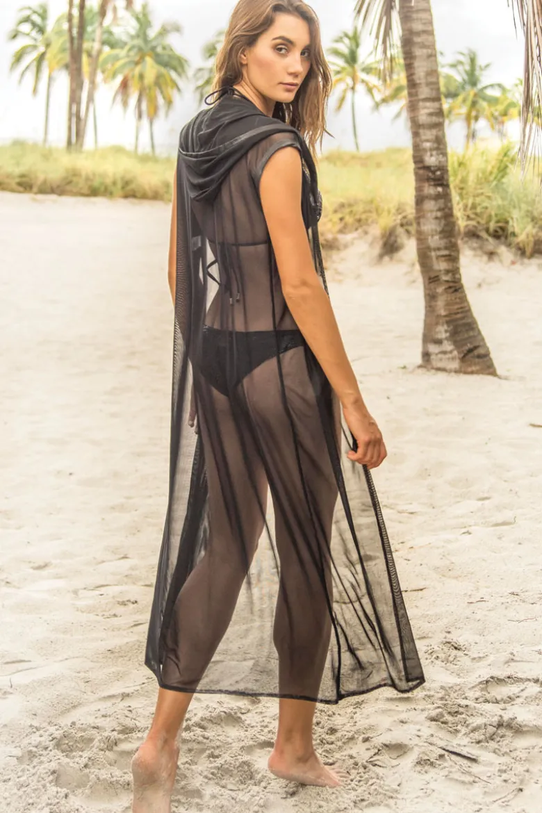 Eniqua - Glam Goddess Robe Black - Cover up
