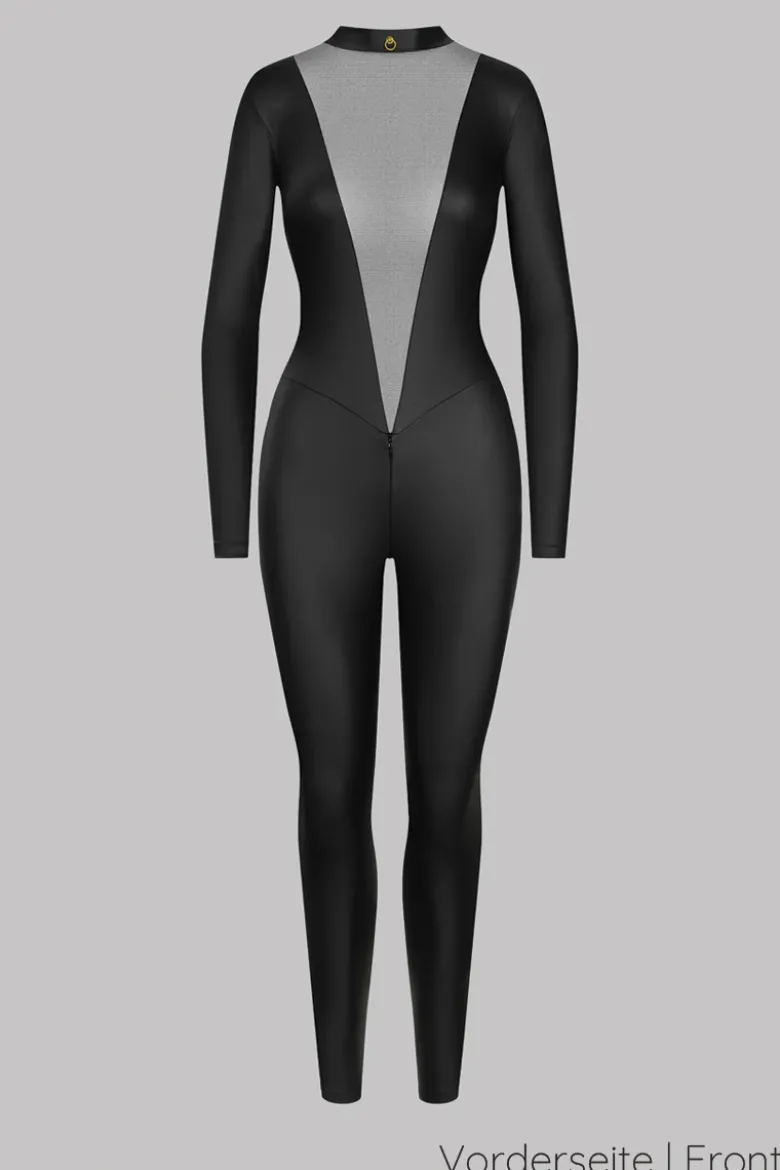 Maison Close - Chambre Noire Catsuit Ouvert - Wetlook Schwarz