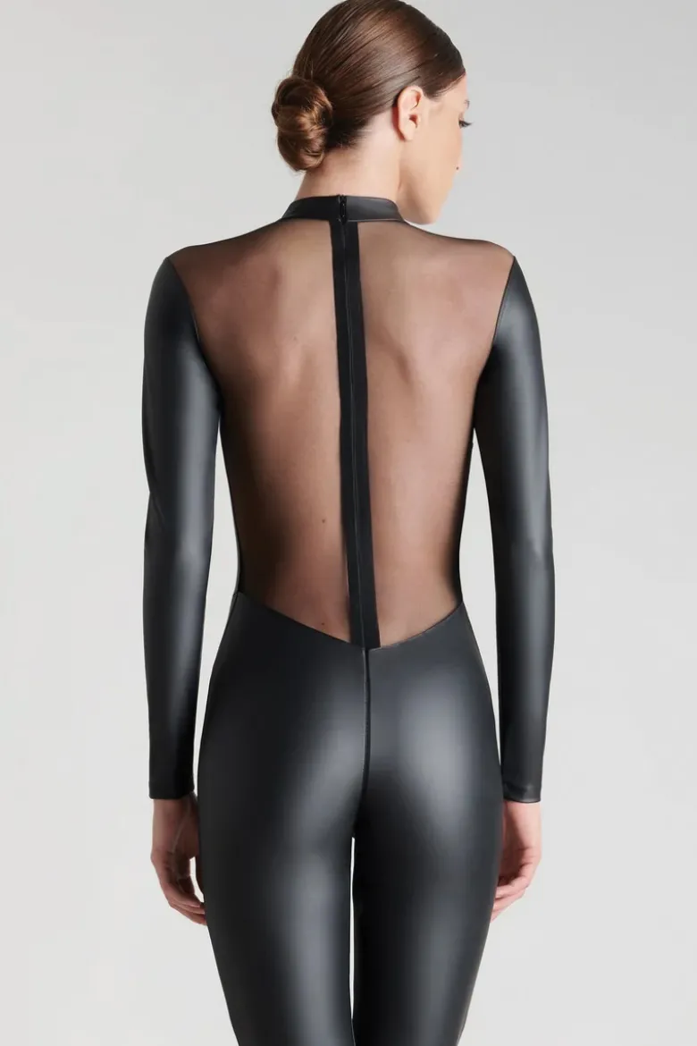 Maison Close - Chambre Noire Catsuit Ouvert - Wetlook Schwarz