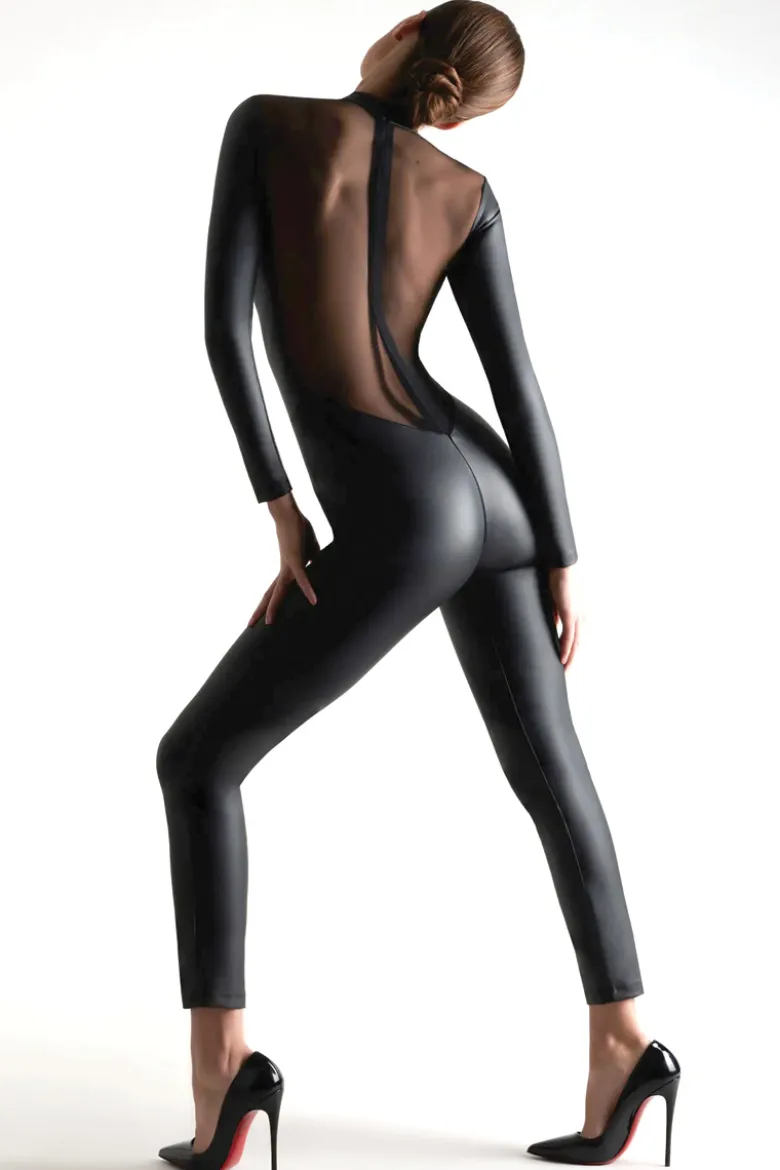 Maison Close - Chambre Noire Catsuit Ouvert - Wetlook Schwarz