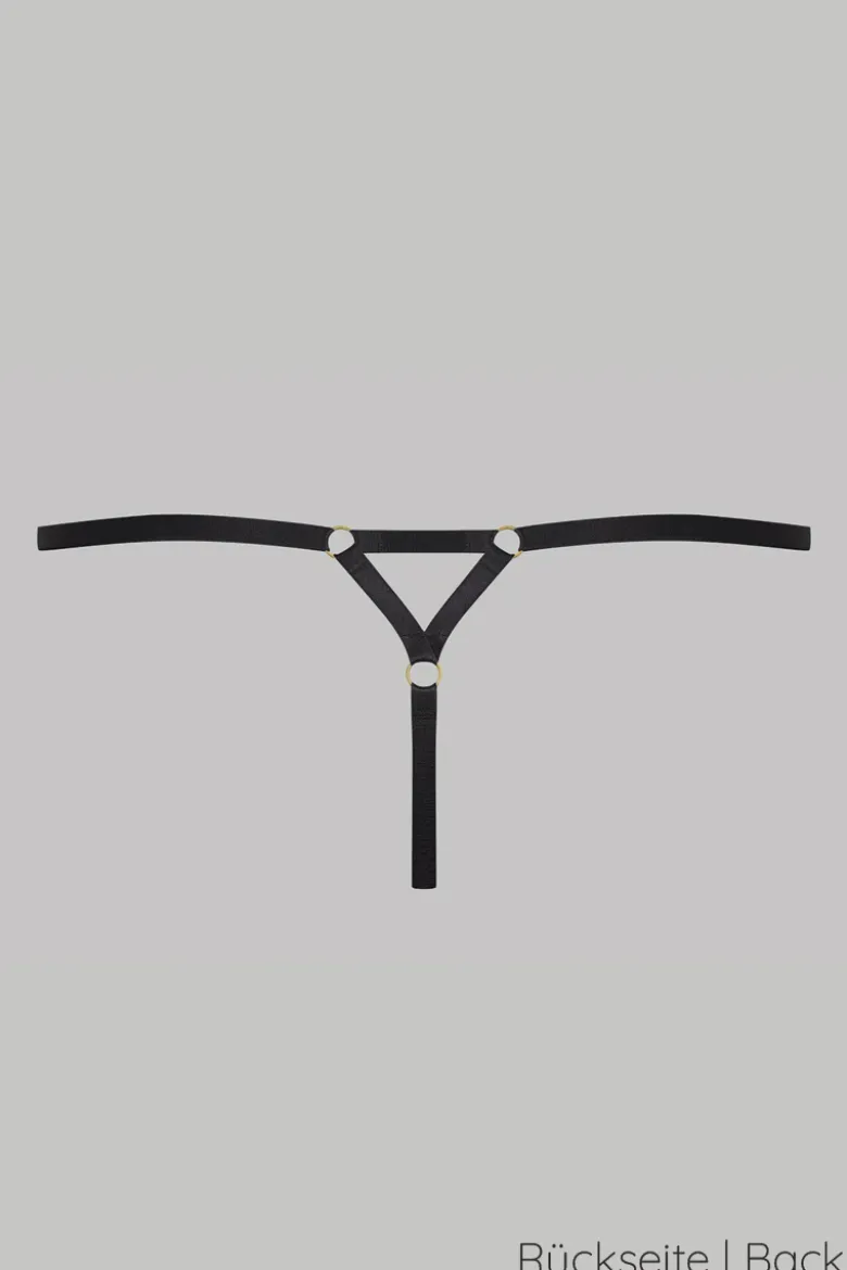 Maison Close - Chambre Noire Mini String - Wetlook Schwarz