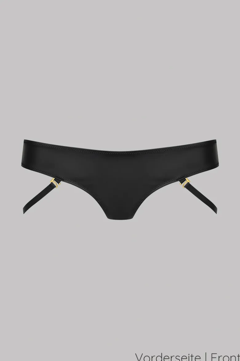 Maison Close - Chambre Noire Strappy String - Wetlook Schwarz