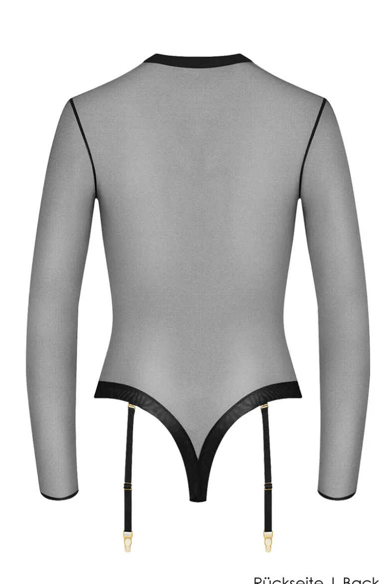 Maison Close - Corps a Corps Langarm Stringbody - Schwarz