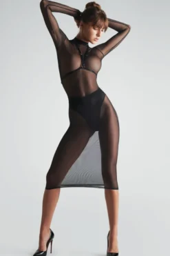 Maison Close - Corps a Corps Midi Dress mit Harness - Schwarz