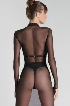Maison Close - Corps a Corps Midi Dress mit Harness - Schwarz