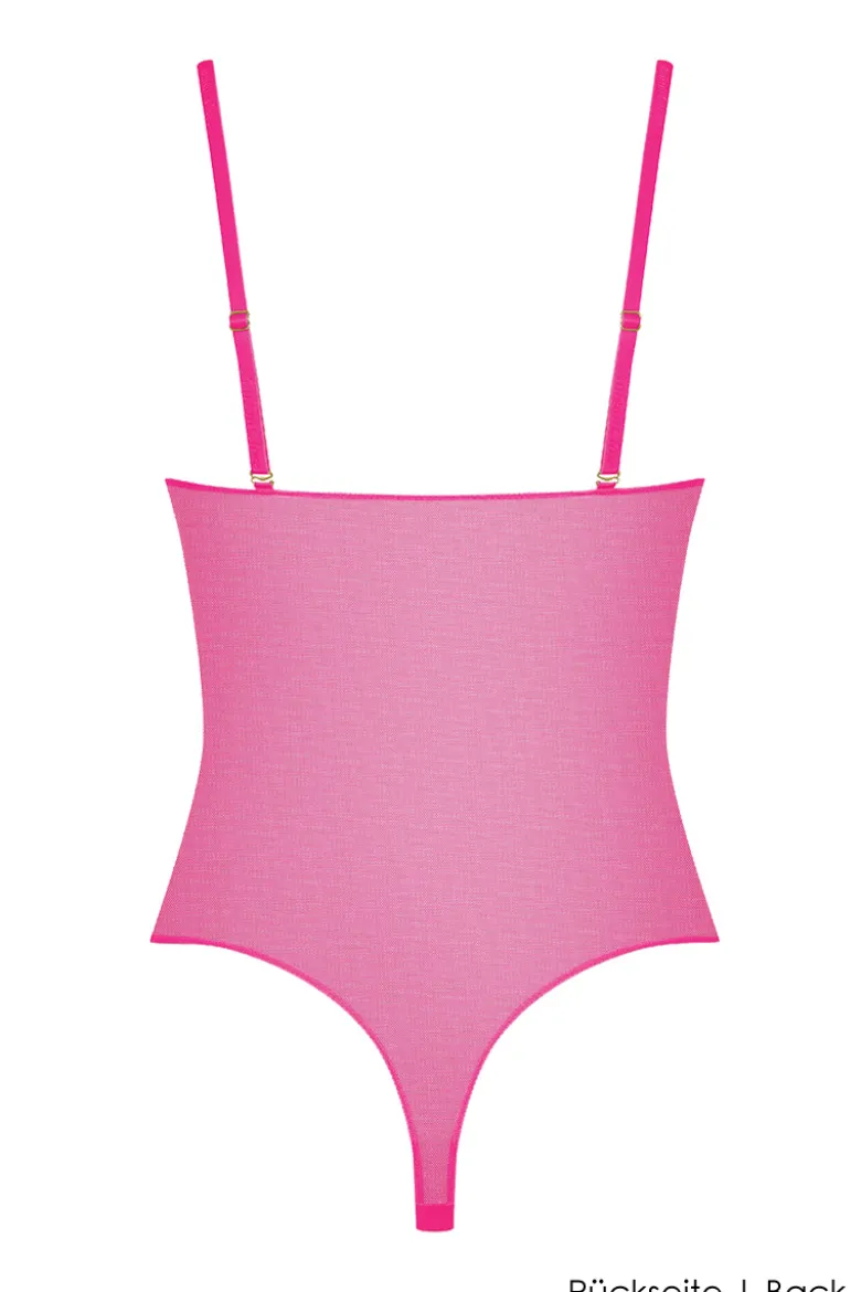 Maison Close - Corps a Corps Neon Stringbody - Pink/Gold