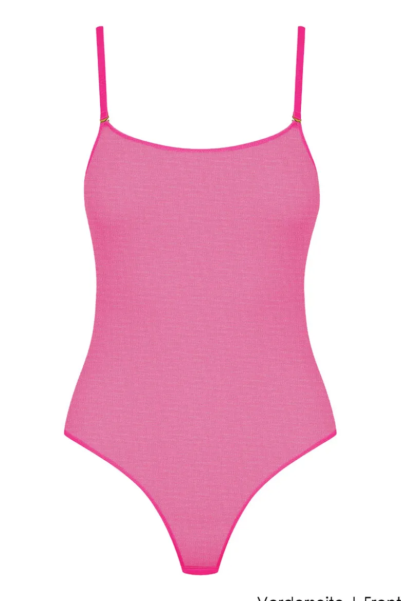 Maison Close - Corps a Corps Neon Stringbody - Pink/Gold
