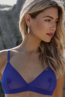 Maison Close - Corps a Corps Neon Triangel BH - Blau