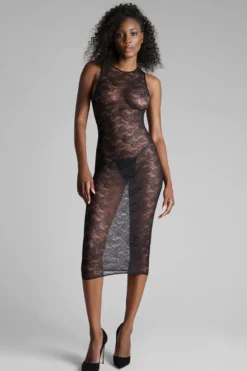 Maison Close - Flashback Midi Dress - Schwarz
