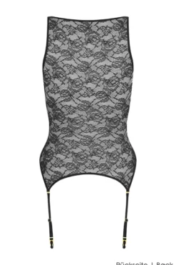 Maison Close - Flashback Tank Top mit Strapsen - Schwarz