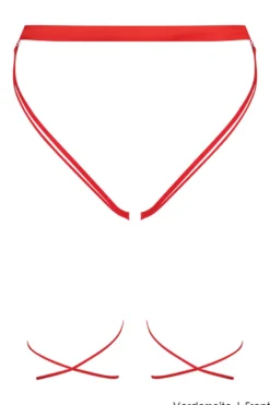 Maison Close - French Kiss Ouvert Set Panty - Rot