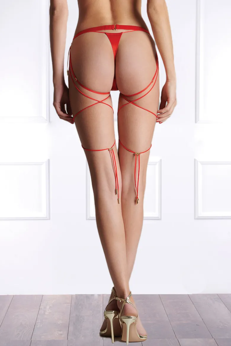 Maison Close - French Kiss Ouvert Set Panty - Rot