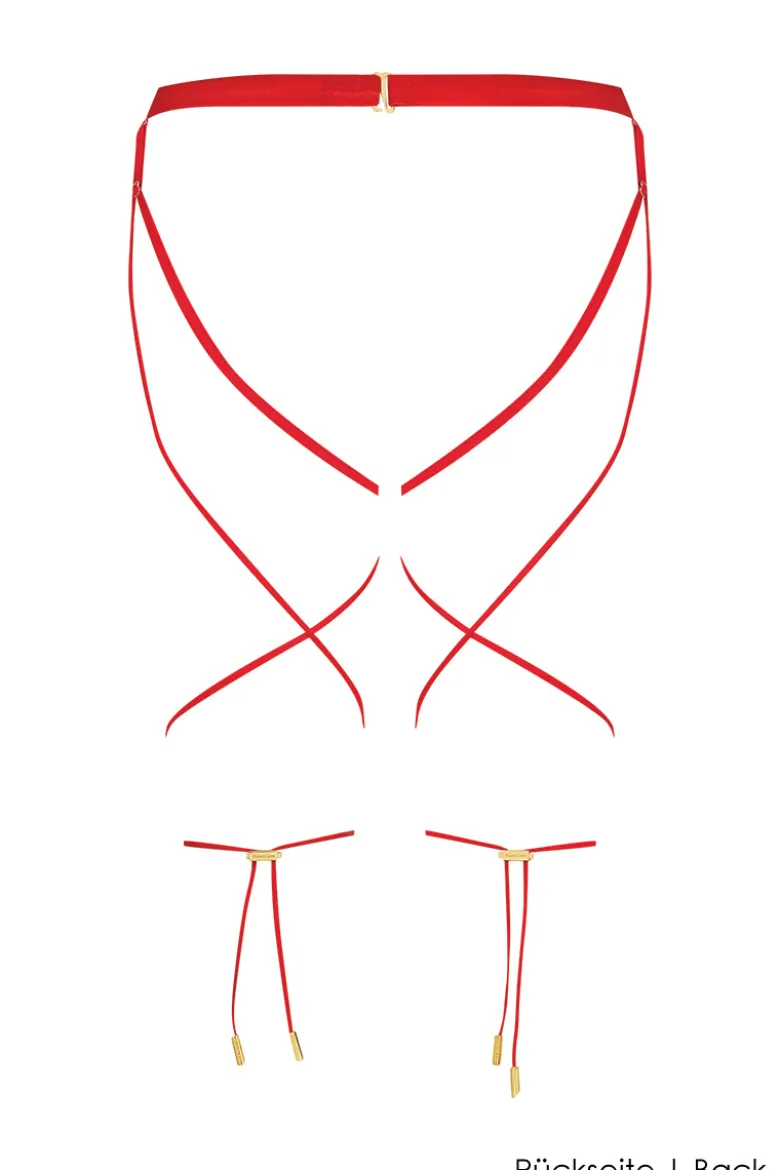Maison Close - French Kiss Ouvert Set Panty - Rot