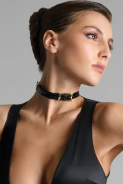 Maison Close - La Liaison Choker Halsband - Schwarz