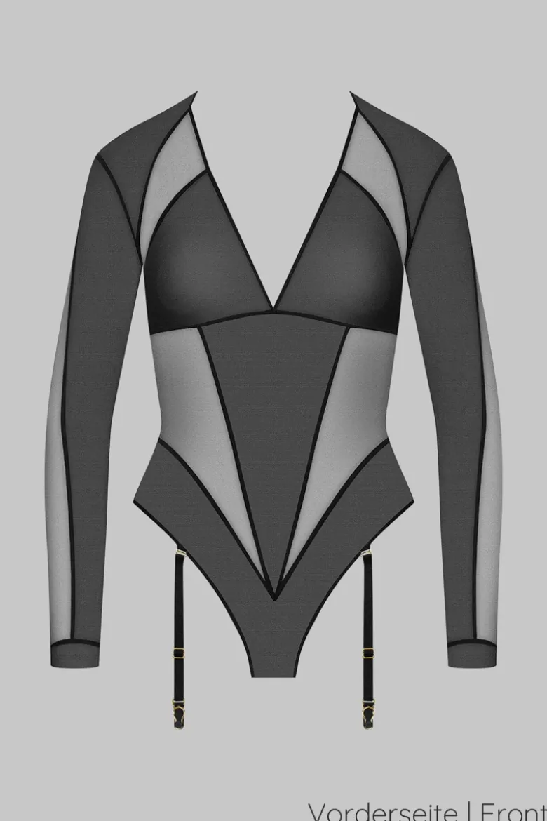 Maison Close - L Amoureuse Stringbody - Schwarz