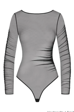 Maison Close - Nuit Fauve Langarm Stringbody - Schwarz