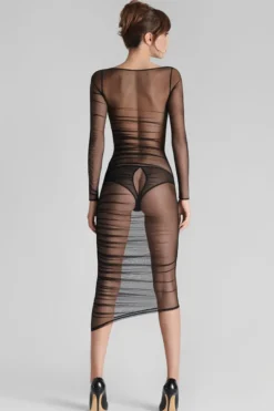 Maison Close - Nuit Fauve Midi Dress - Schwarz