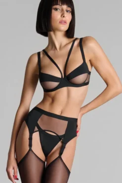 Maison Close - Pure Tentation Balconette Harness BH - Schwarz