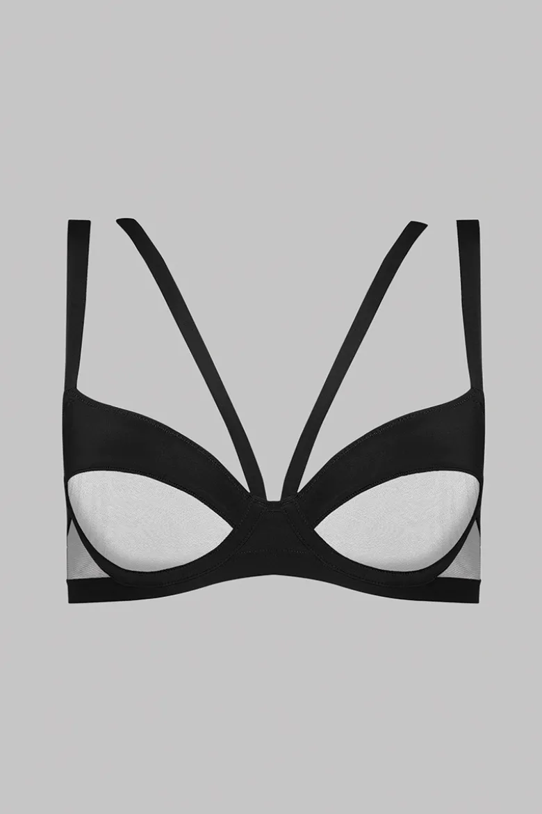 Maison Close - Pure Tentation Balconette Harness BH - Schwarz