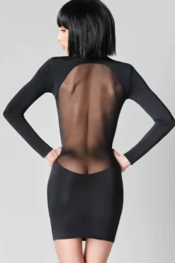 Maison Close - Pure Tentation Langarm Kleid - Schwarz