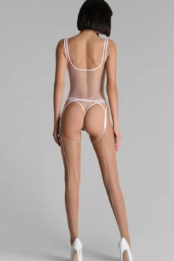 Maison Close - Pure Tentation Sheer Torselette - Weiss