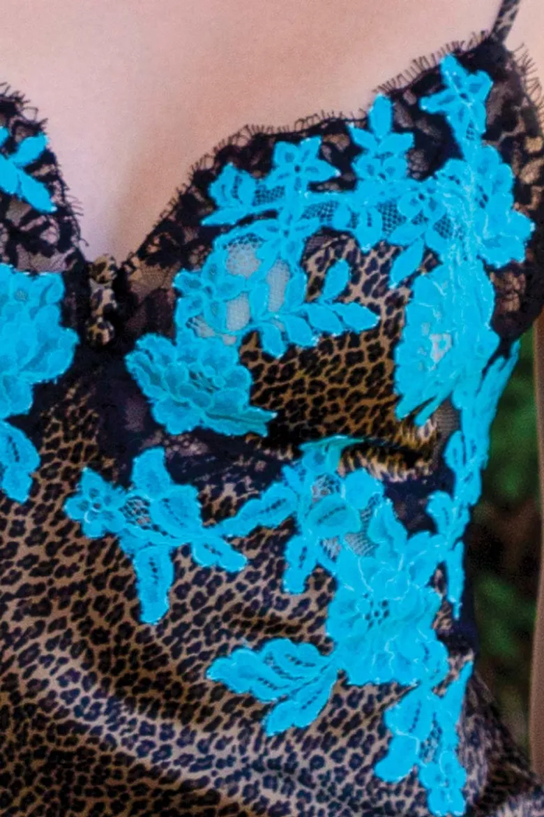 Marjolaine - Seiden Negligee - Animal Print