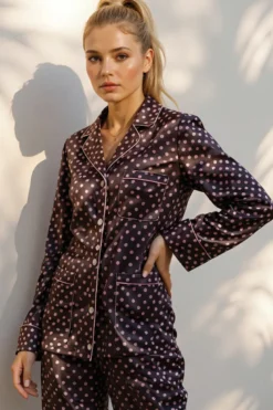 Marjolaine - Seiden Pyjama - Mehrfarbig