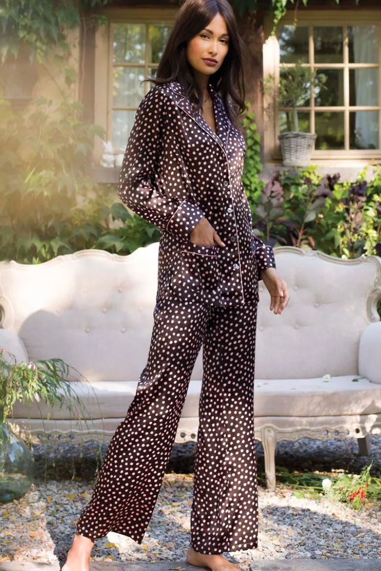 Marjolaine - Seiden Pyjama - Mehrfarbig