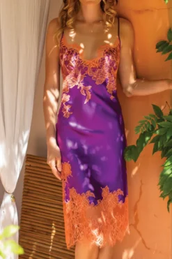 Marjolaine - Slip Dress aus Seide - Lila