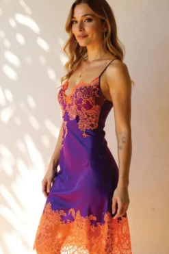 Marjolaine - Slip Dress aus Seide - Lila