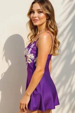 Marjolaine - Slip Dress aus Seide - Lila